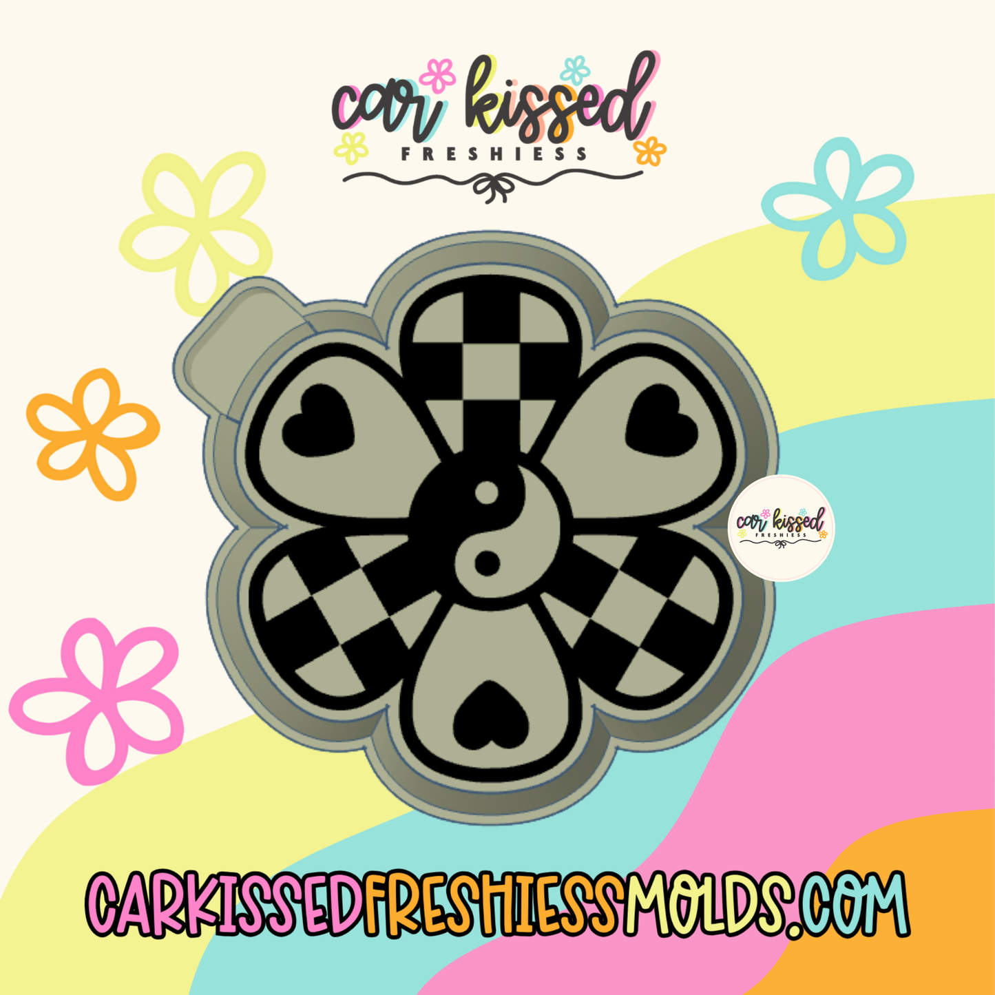 Yin Yang Flower Silicone Mold