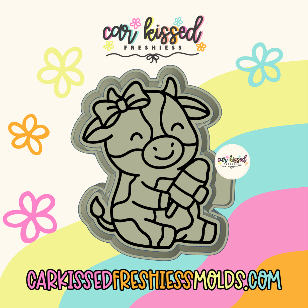 Cow With Popsicle Silicone Mold