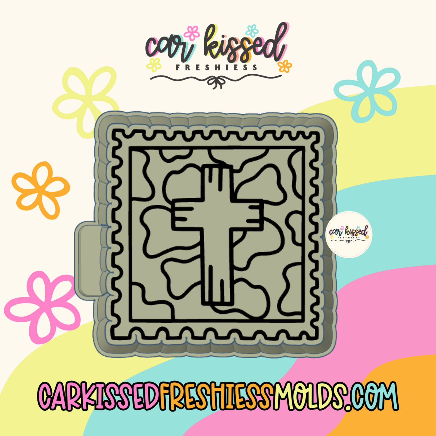 Camo Cross Stamp Silicone Mold