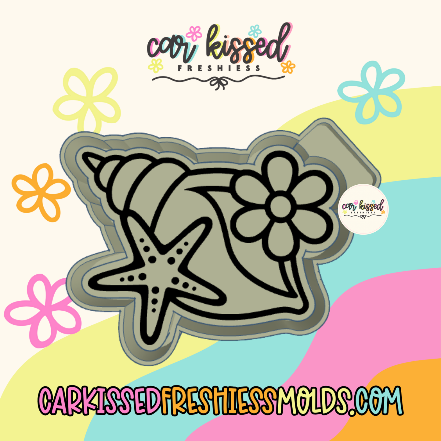 Floral SeaShell Silicone Mold