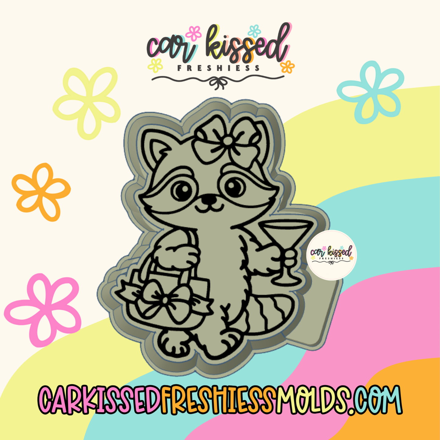 Sips And Trips Raccoon Silicone Mold