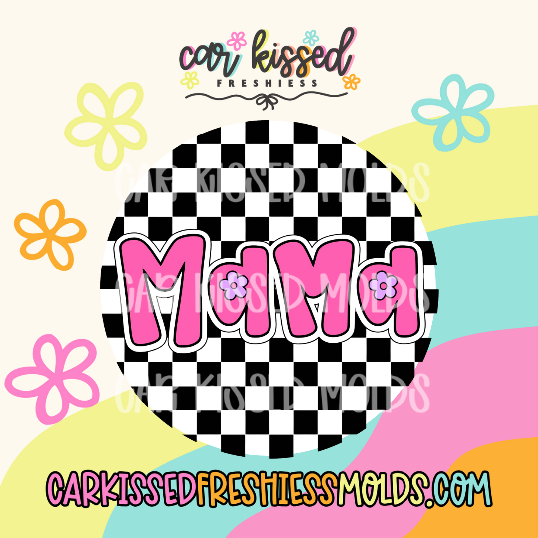 Pink Mama Checkered Cardstock