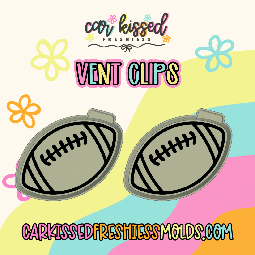 Football Vent Clip Set Of Two