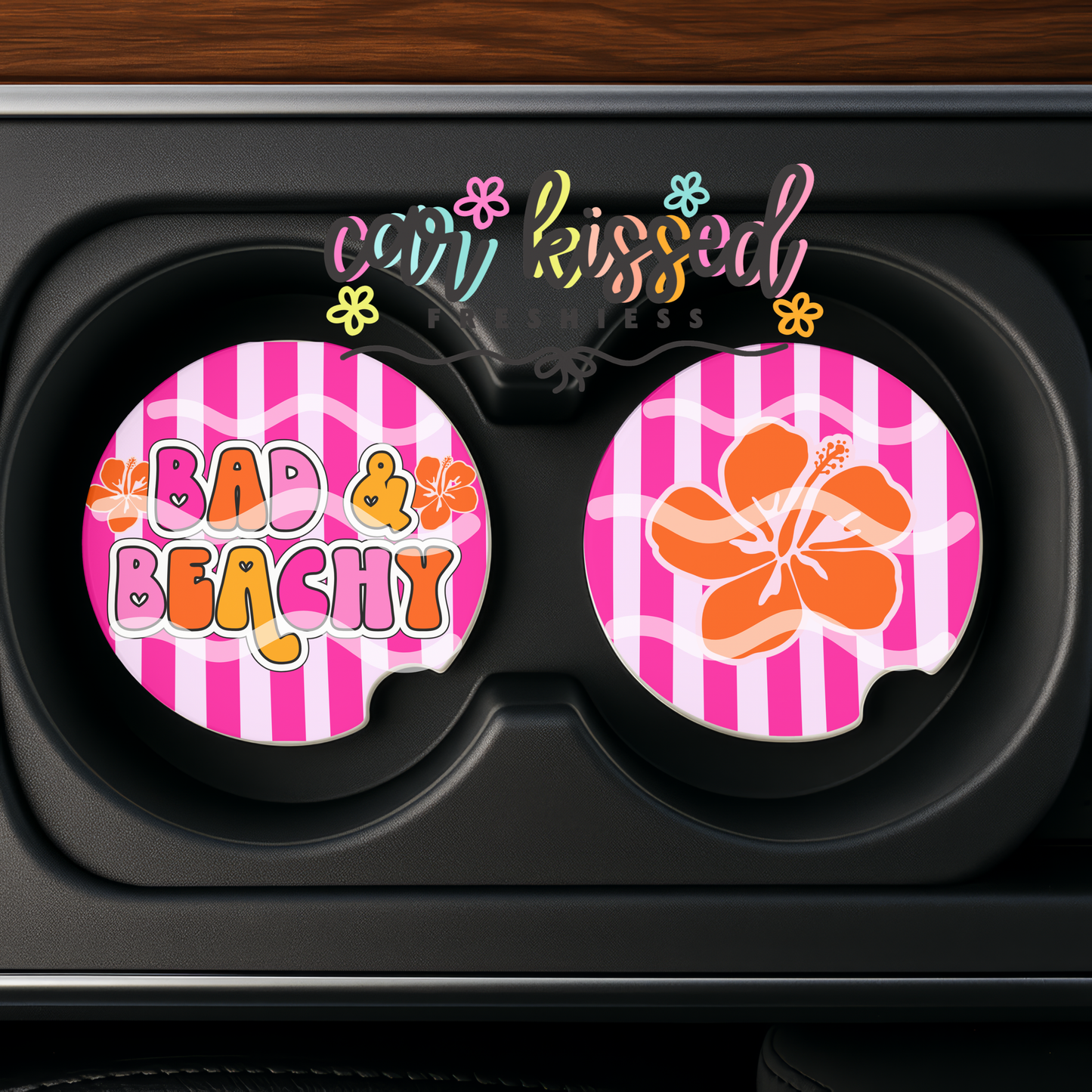Bad & Beachy Car Coaster Set