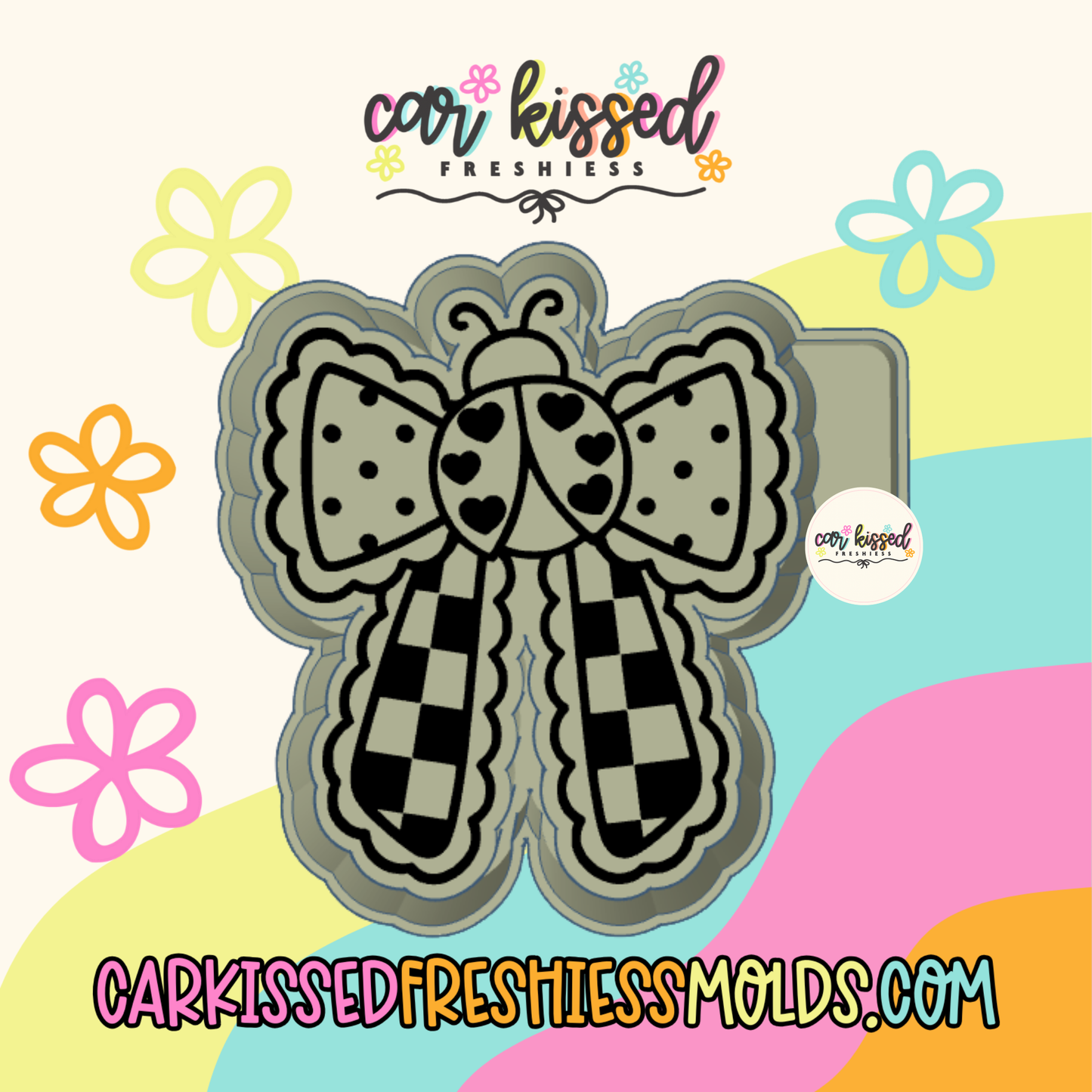 Love Bug Bow Silicone Mold