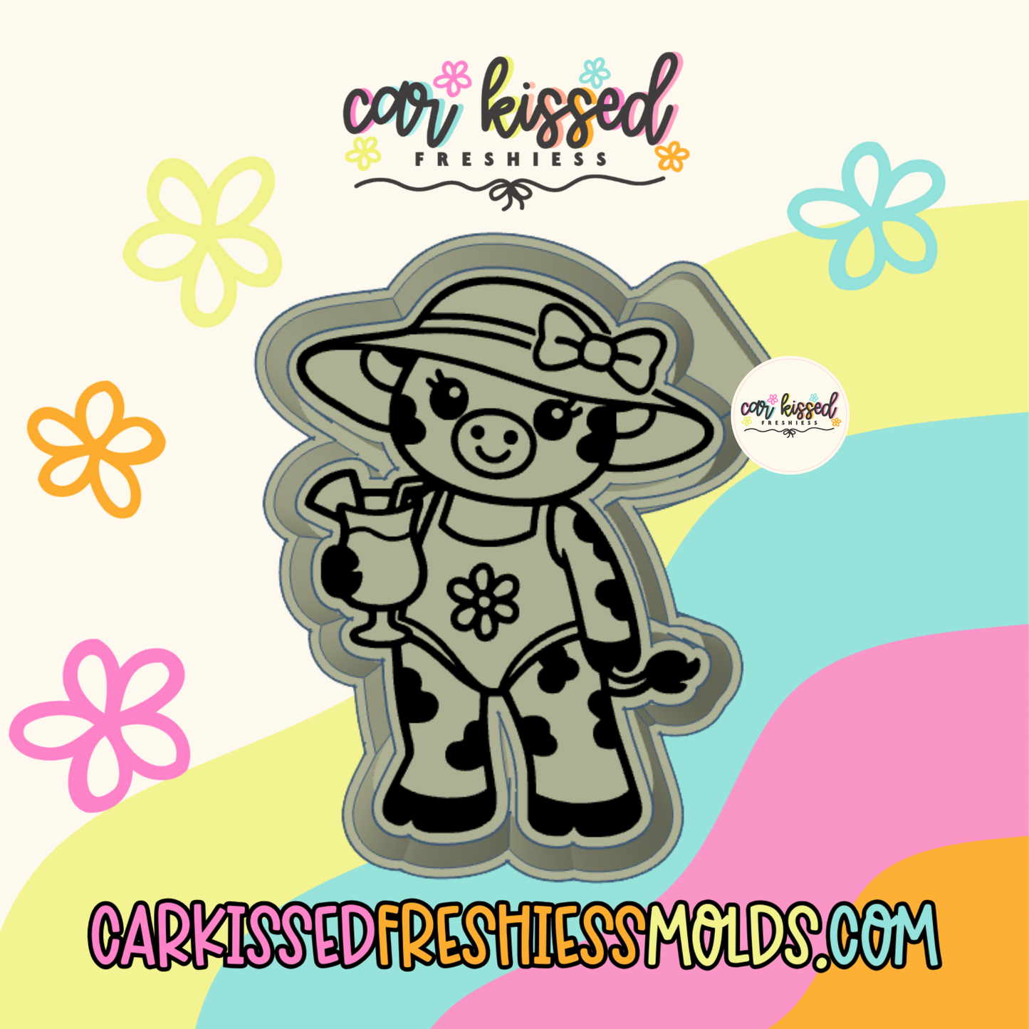 Summer Bikini Cow Silicone Mold