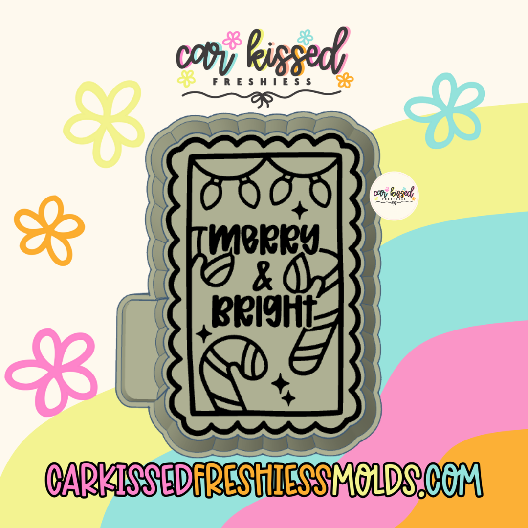 Merry + Bright Candy Stamp Silicone Mold