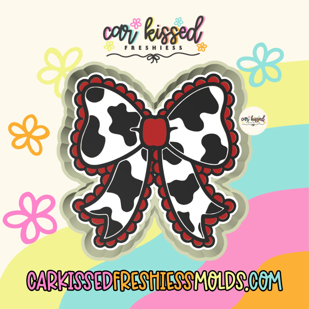 Cow Print Bow Silicone Mold