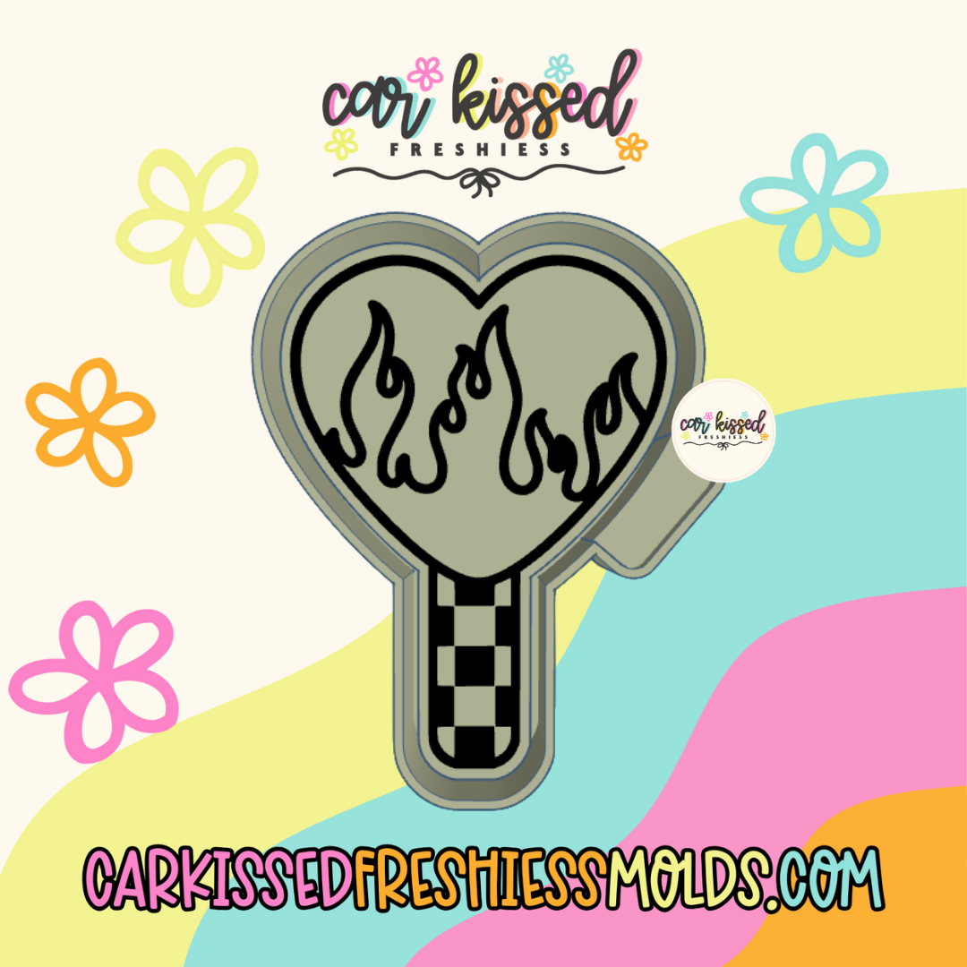 Heart Flame Sucker Silicone Mold