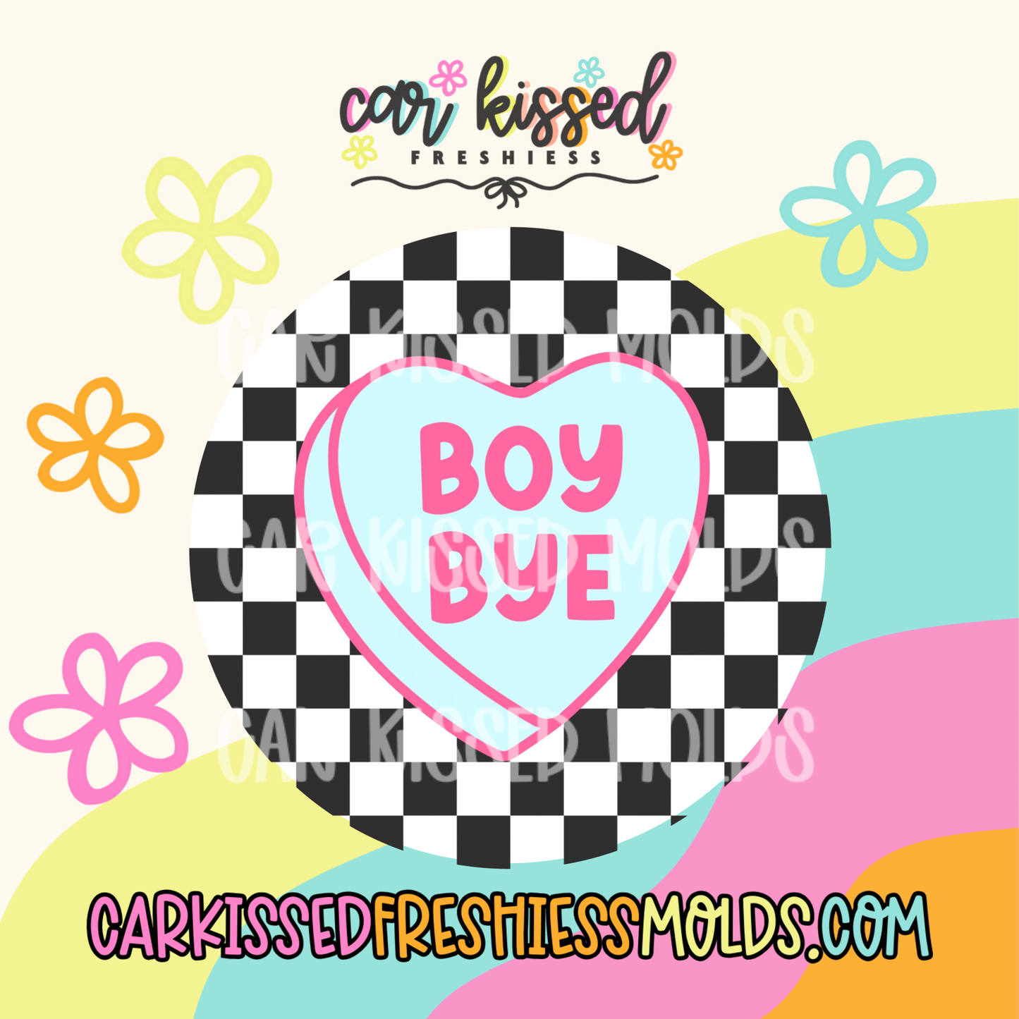 Boy Bye Conversation Heart Cardstock