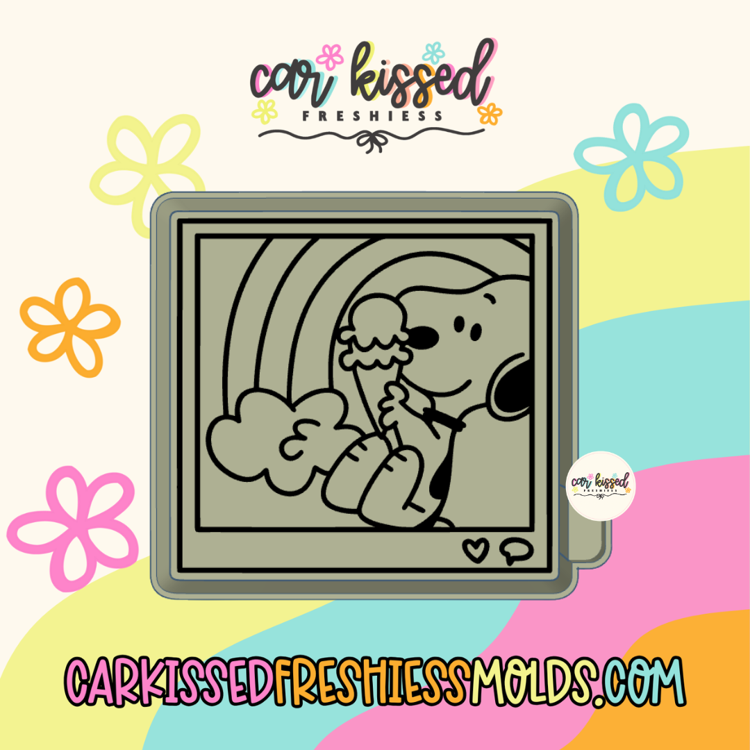 Rainbow Dog Polaroid Silicone Mold