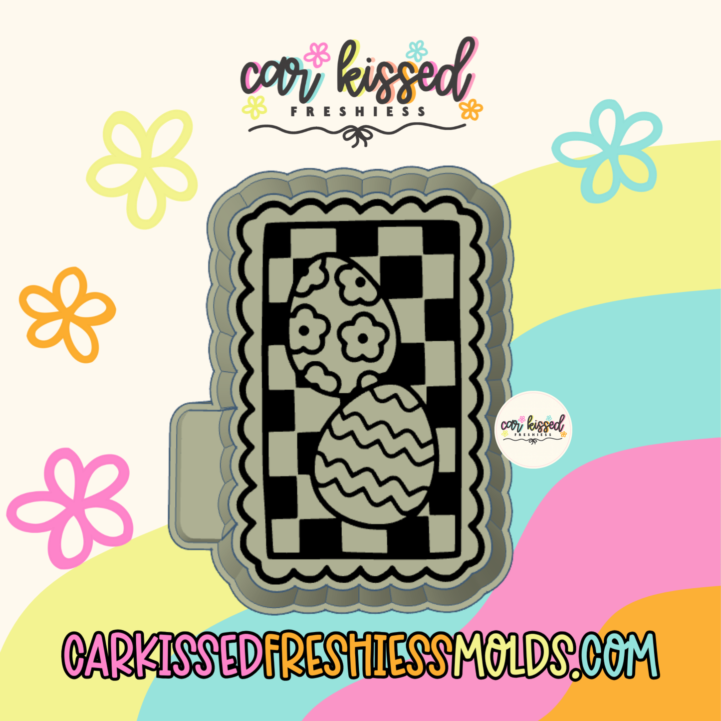 Easter Checkered Stamp Silicone Mold
