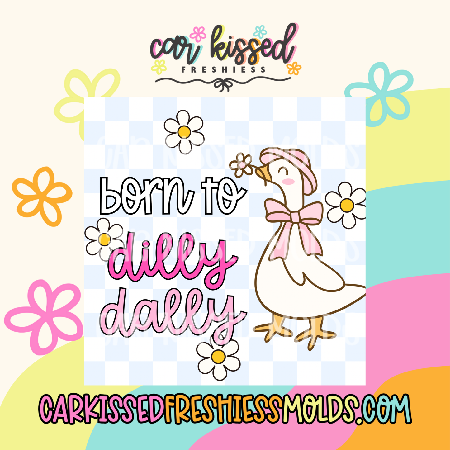 Born To Dilly Dally Square Cardstock