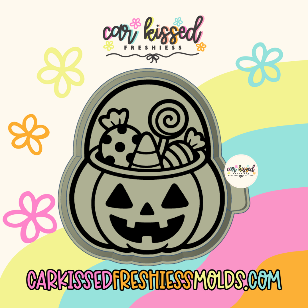 Jack-O-Lantern Candy Bucket Silicone Mold