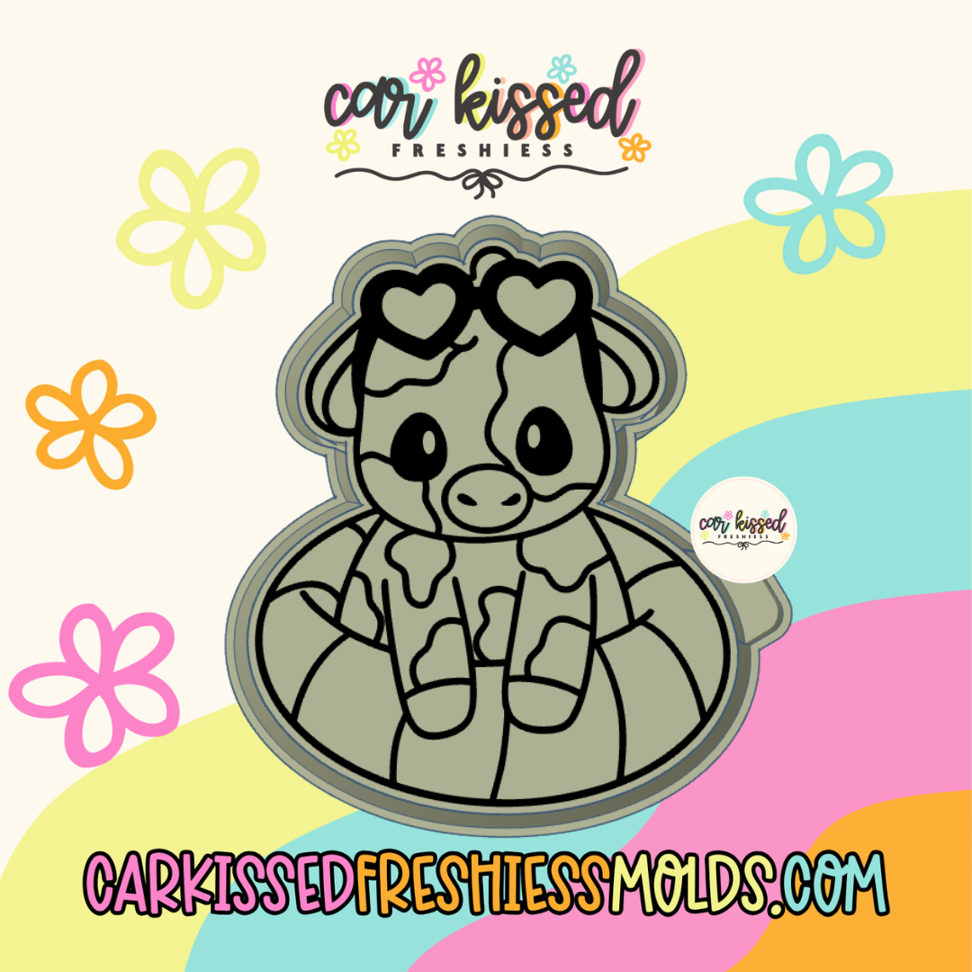 Summer Cow on Floaty Silicone Mold