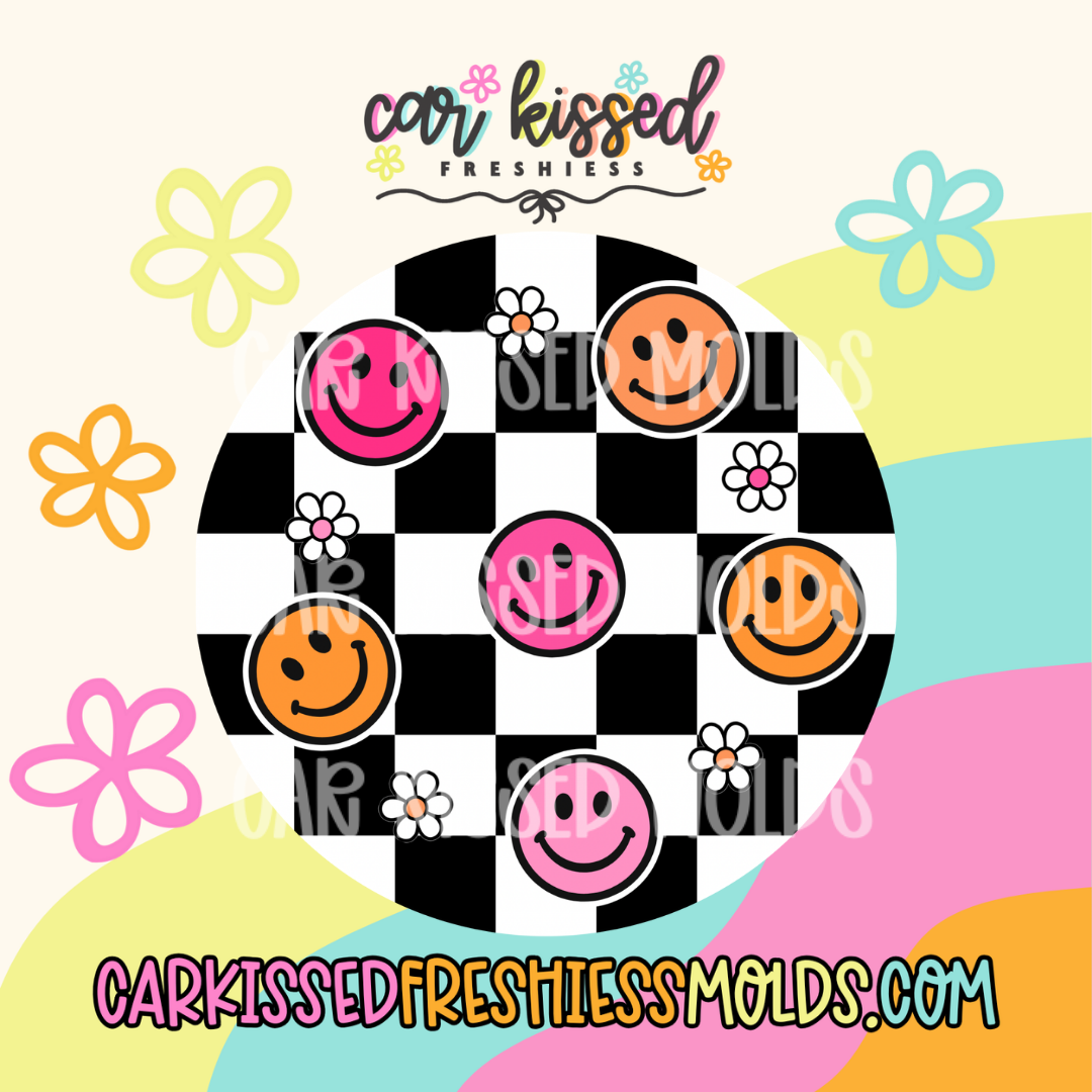 Checkered Smiley Cardstock