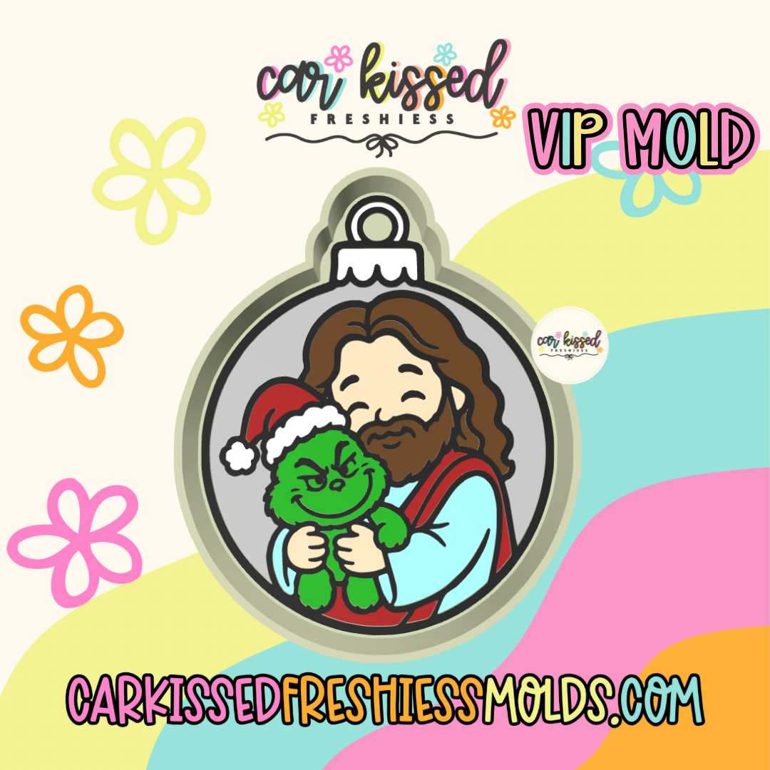 Jesus + Green Guy Ornament Silicone Mold