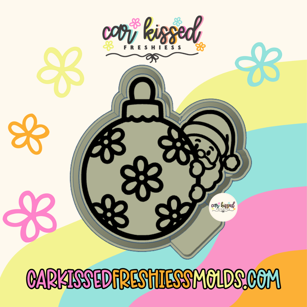 Santa Floral Ornament Silicone Mold