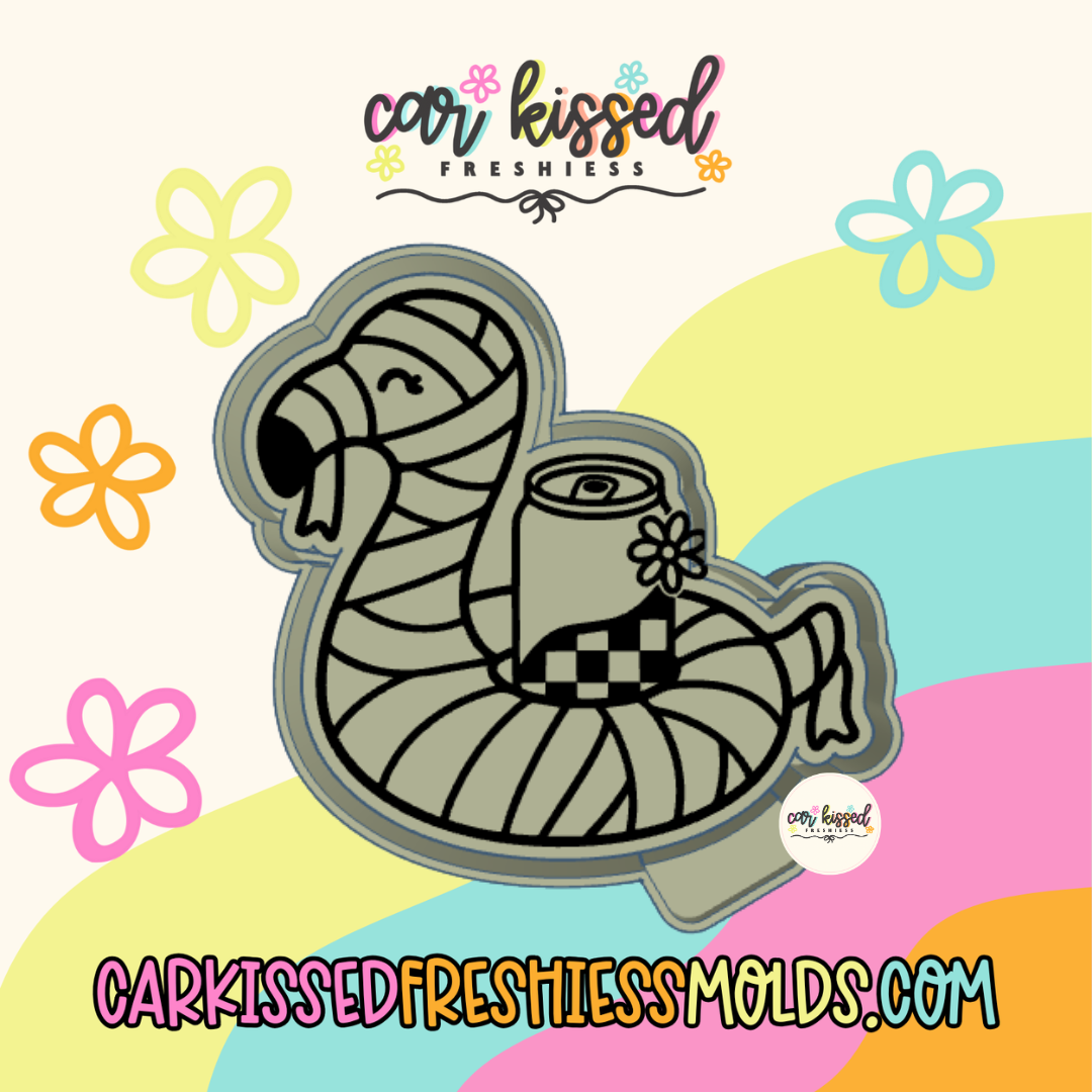 Checkered Mummy Floatie Silicone Mold