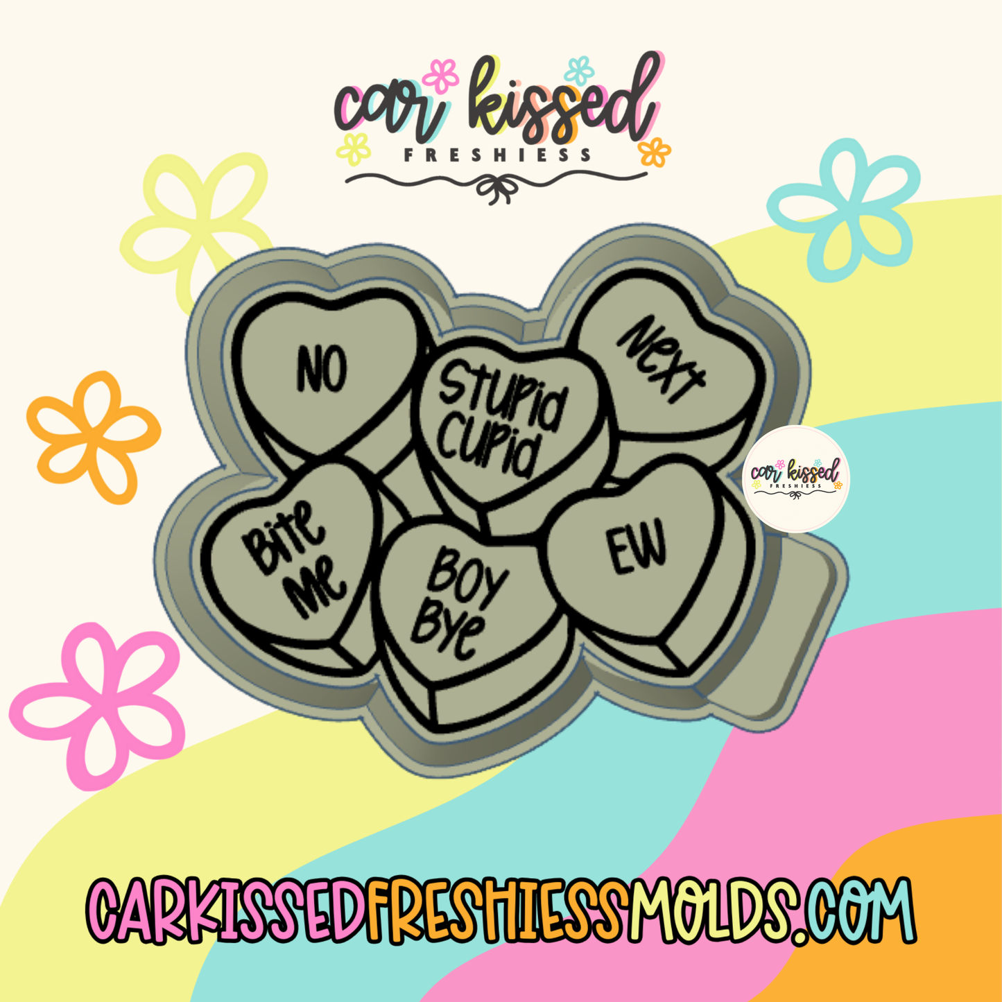 Anti Valentine Convo Hearts Silicone Mold