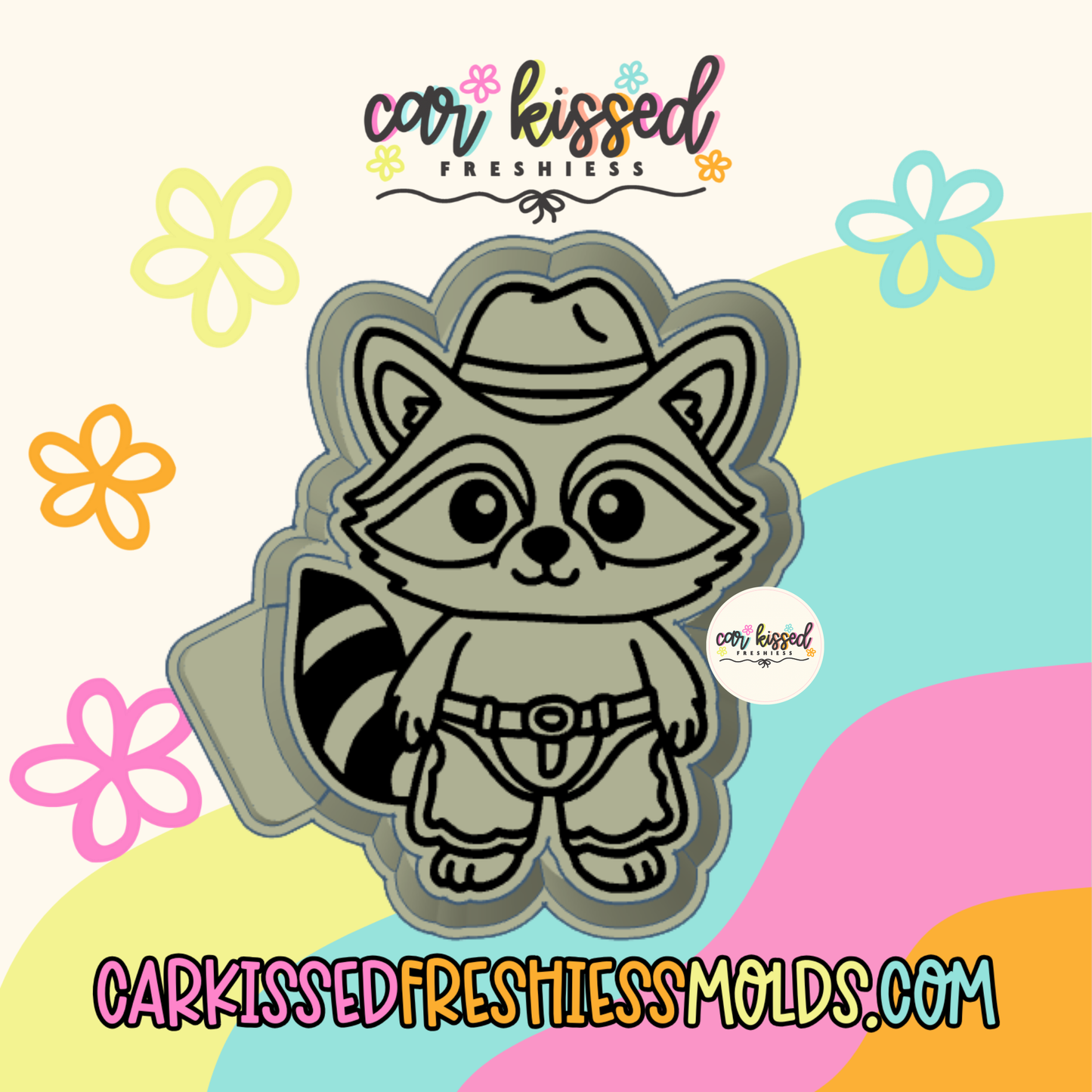 Cowboy Raccoon Silicone Mold