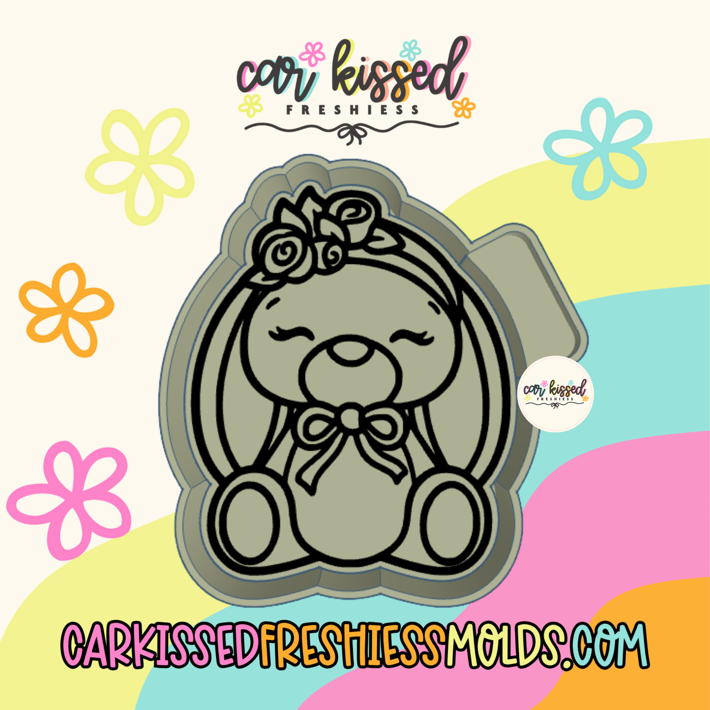 Floral Bunny Silicone Mold