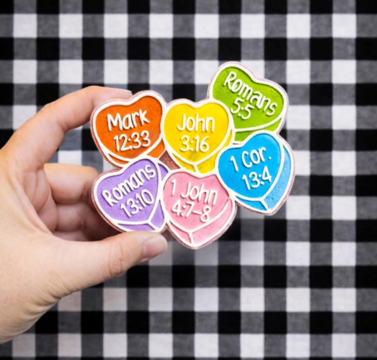 Scripture Convo Hearts Silicone Mold