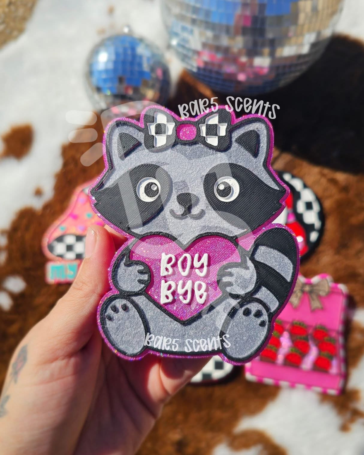 Boy Bye Raccoon Silicone Mold