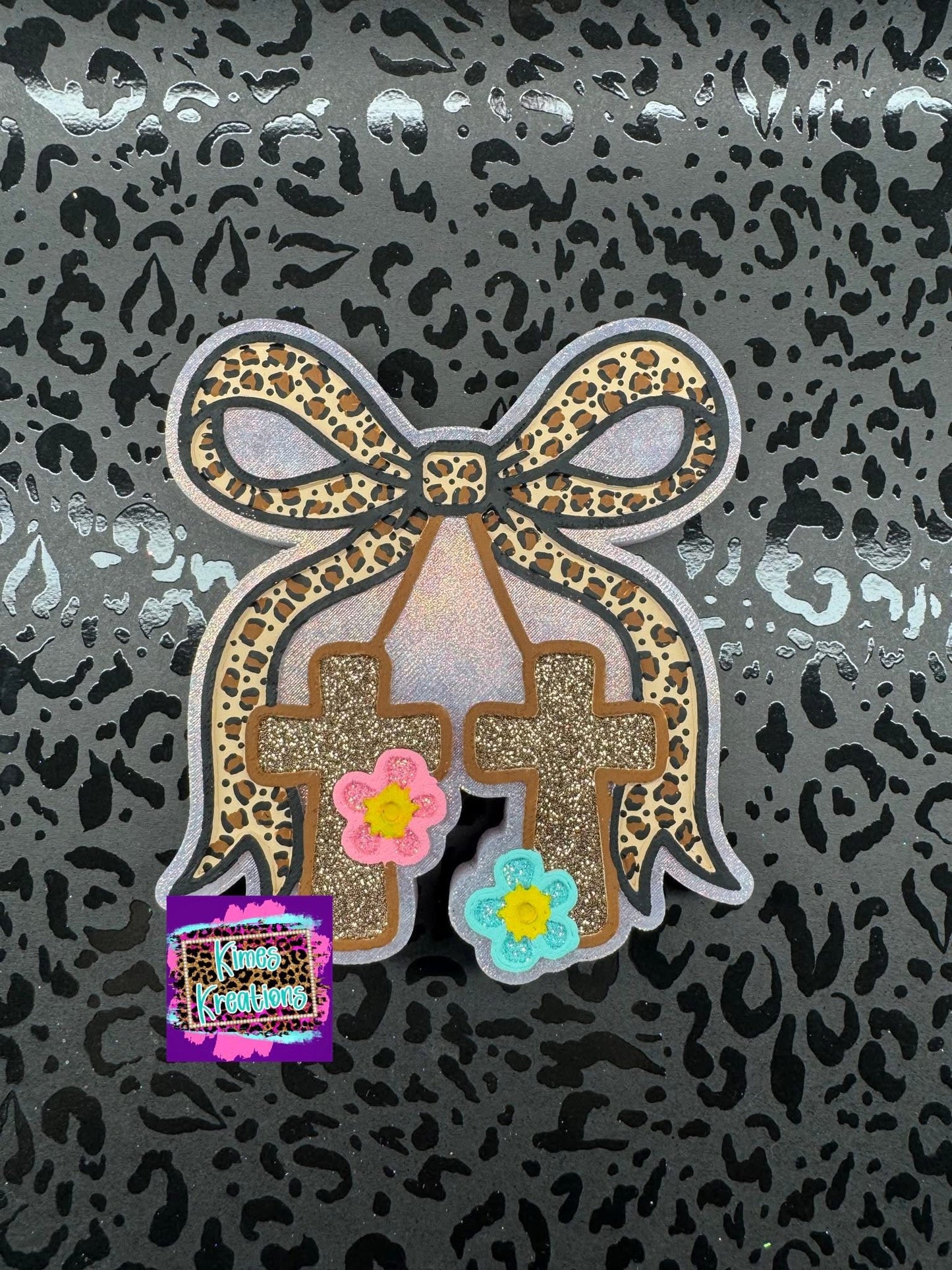 Floral Cross Cherry Silicone Mold