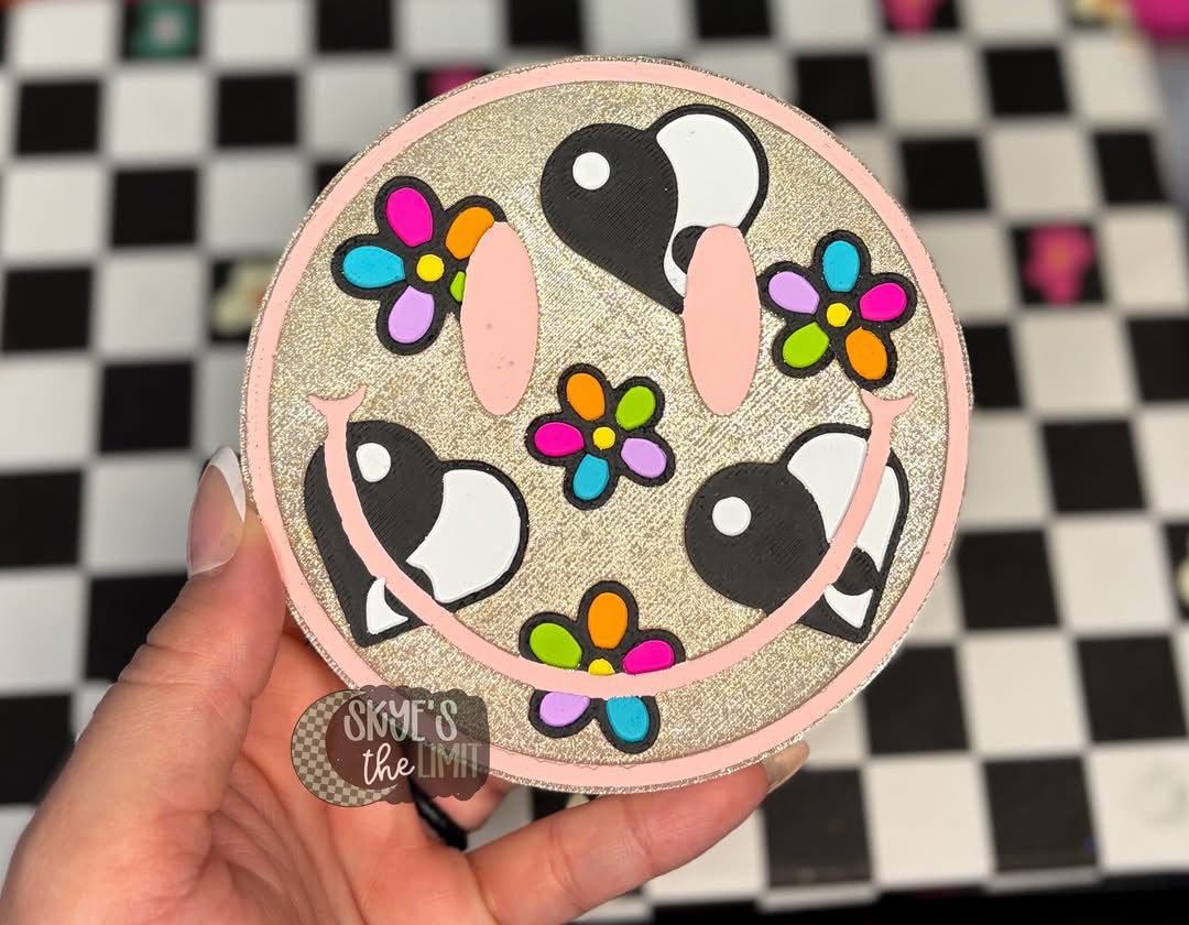 Yin Yang Heart Smiley Silicone Mold
