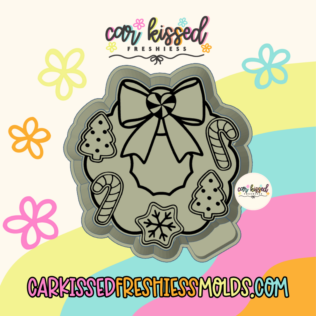 Christmas Cookies Wreath Silicone Mold