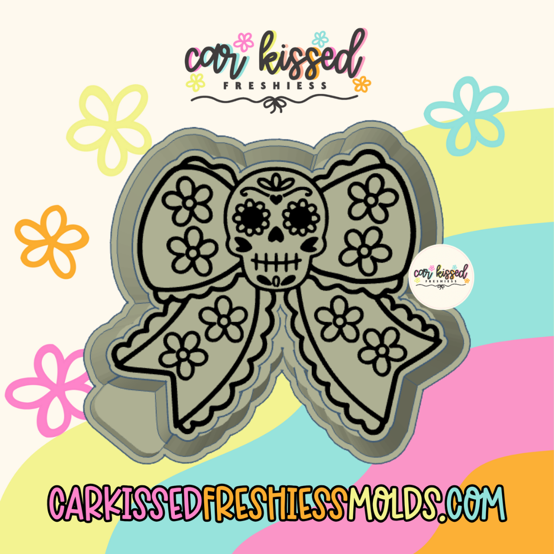 Sugar Skull Bow Silicone Mold
