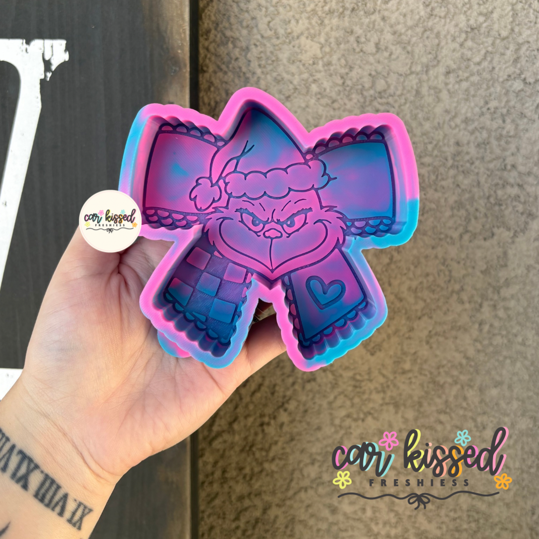 Grouch Face Bow Silicone Mold
