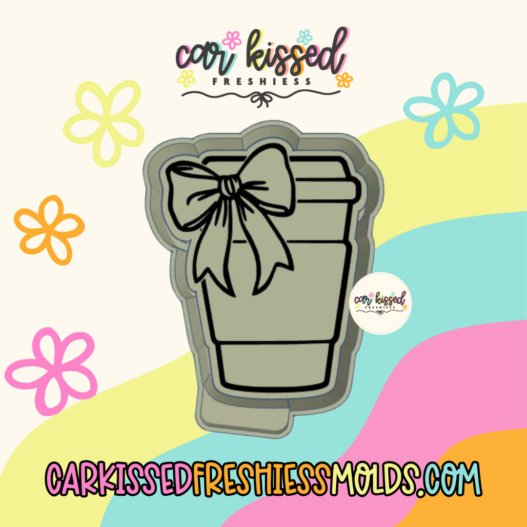 Latte Cup w Bow Silicone Mold