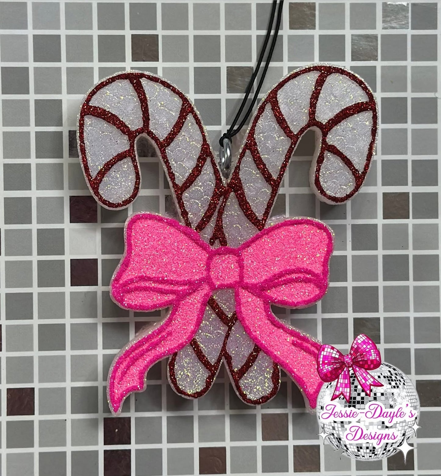 CandyCane w Bow Silicone Mold