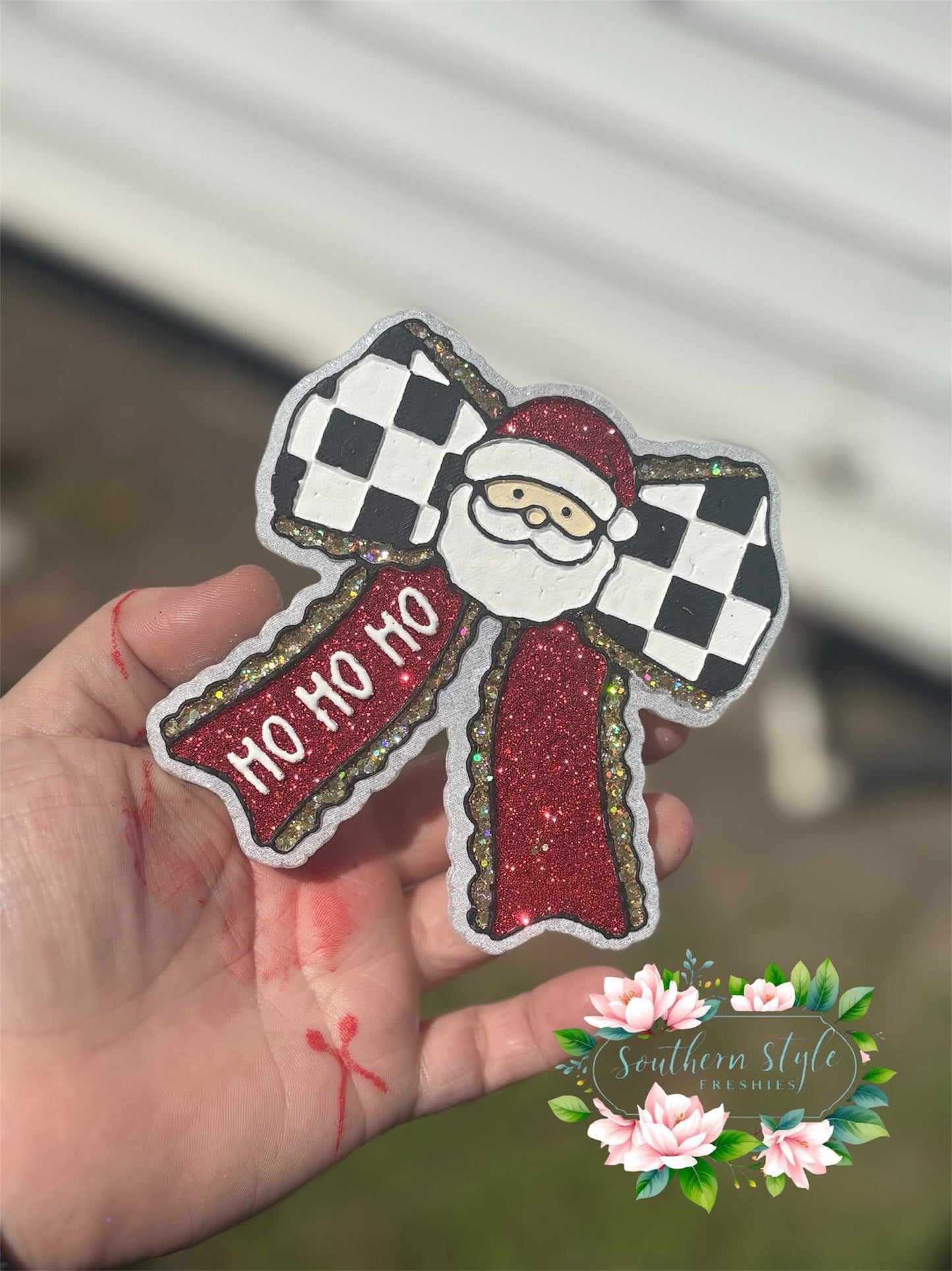 Ho Ho Ho Santa Bow Silicone Mold