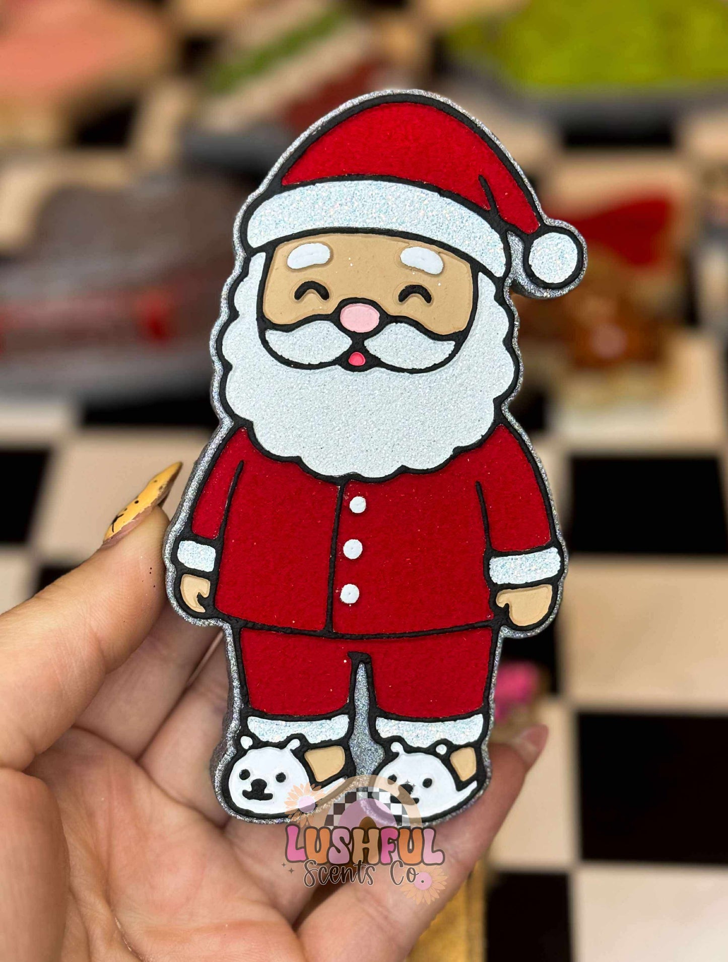 Santa In Pjs Silicone Mold