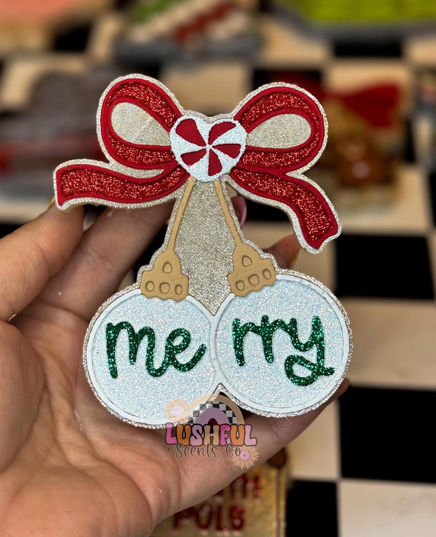 Merry Ornament Cherries Silicone Mold