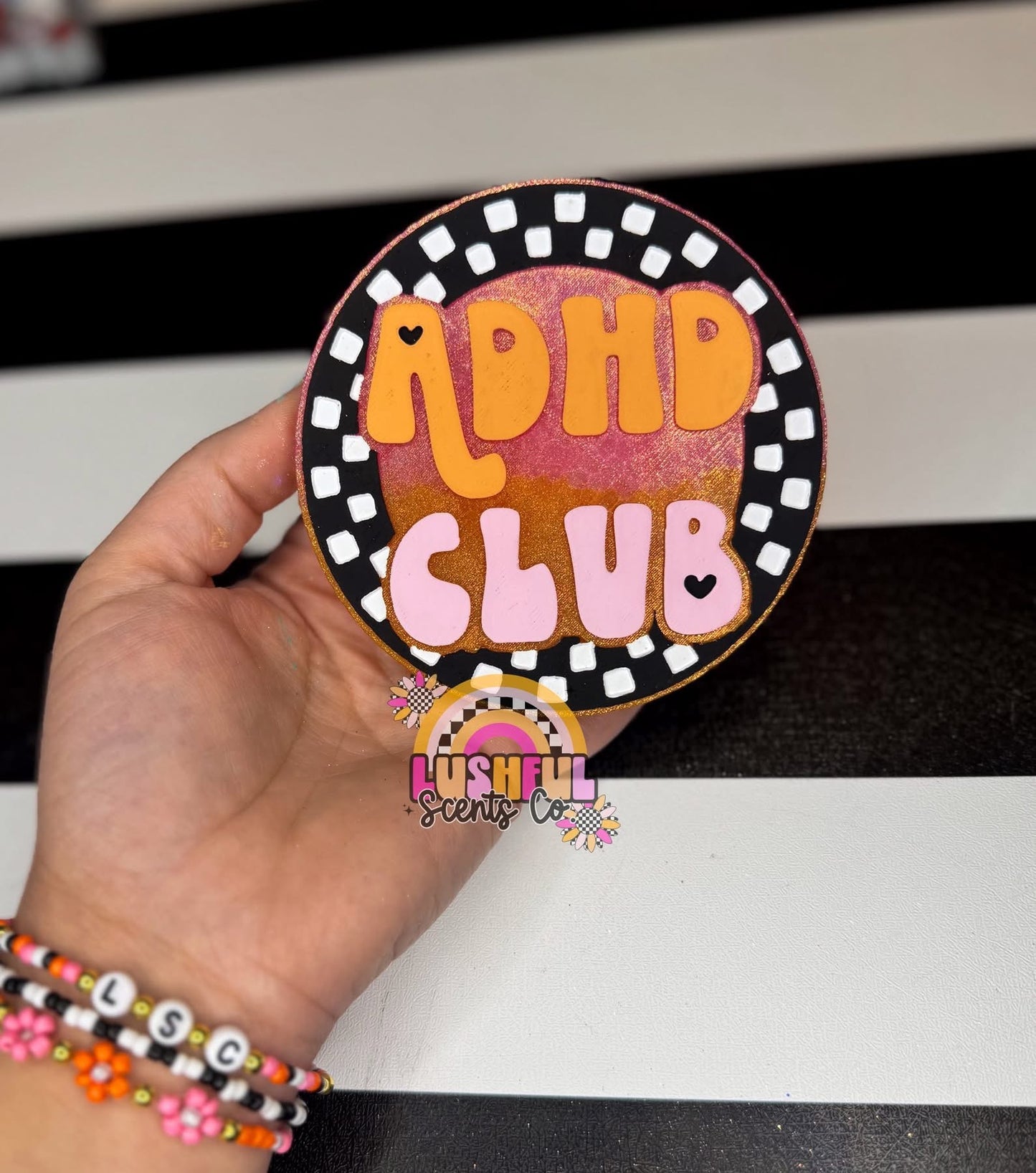 Checkered ADHD Club EXCLUSIVE Silicone Mold