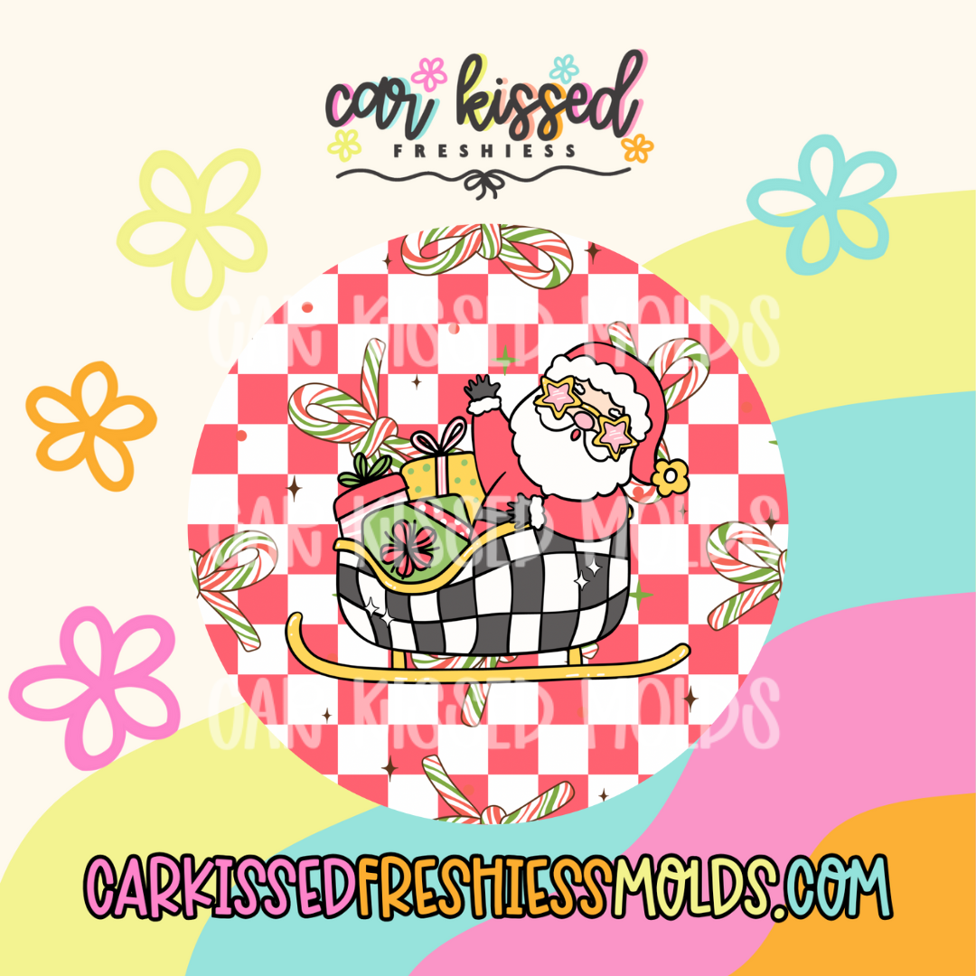 Santa Sleigh Cardstock