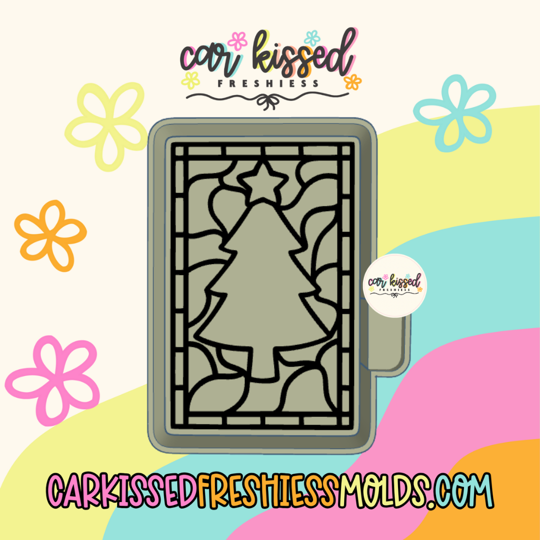 Christmas Tree Stained Glass Silicone Mold