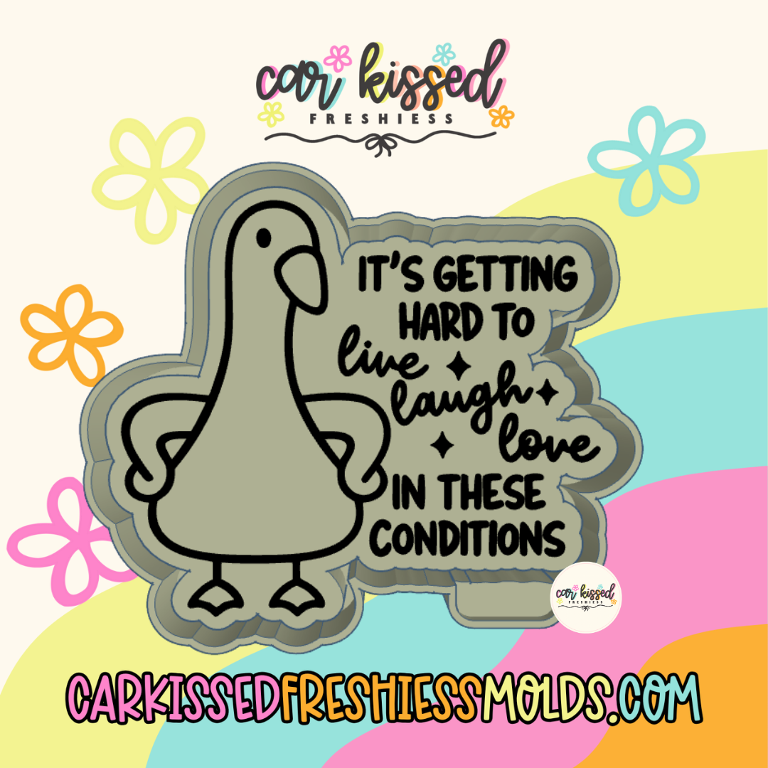 Live Laugh Love Goose Silicone Mold