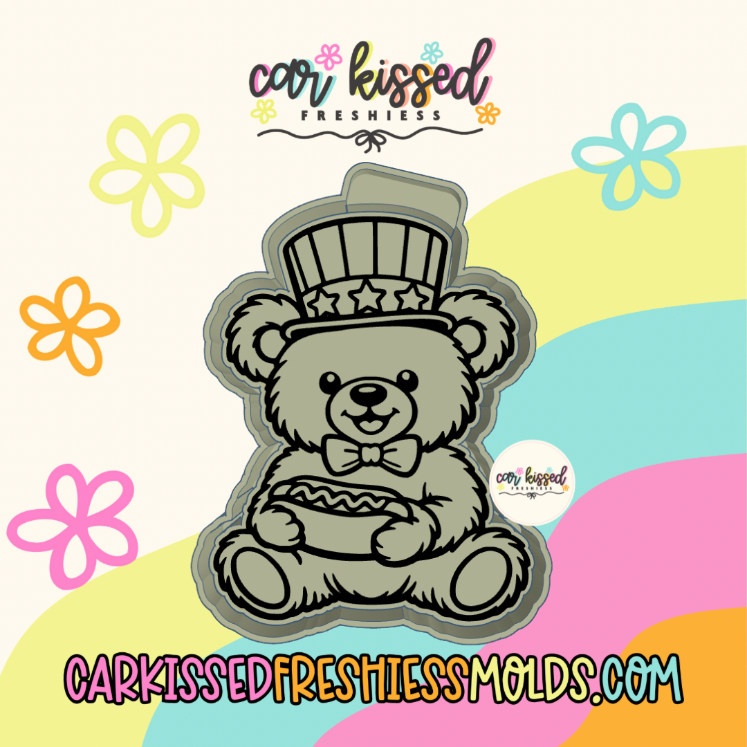 FOJ Bear W/ Hotdog Silicone Mold