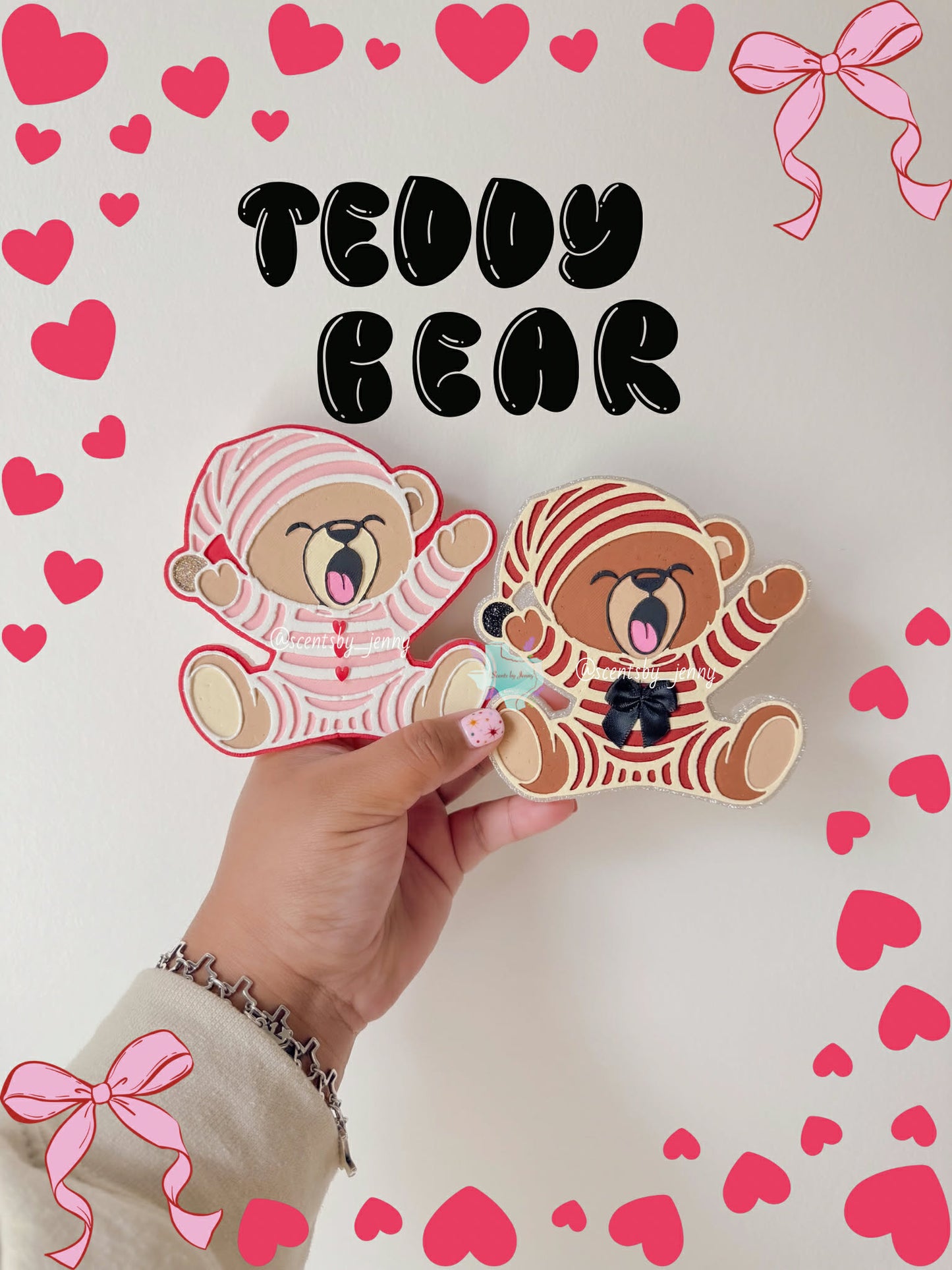 Sleepy Teddy Bear Silicone Mold