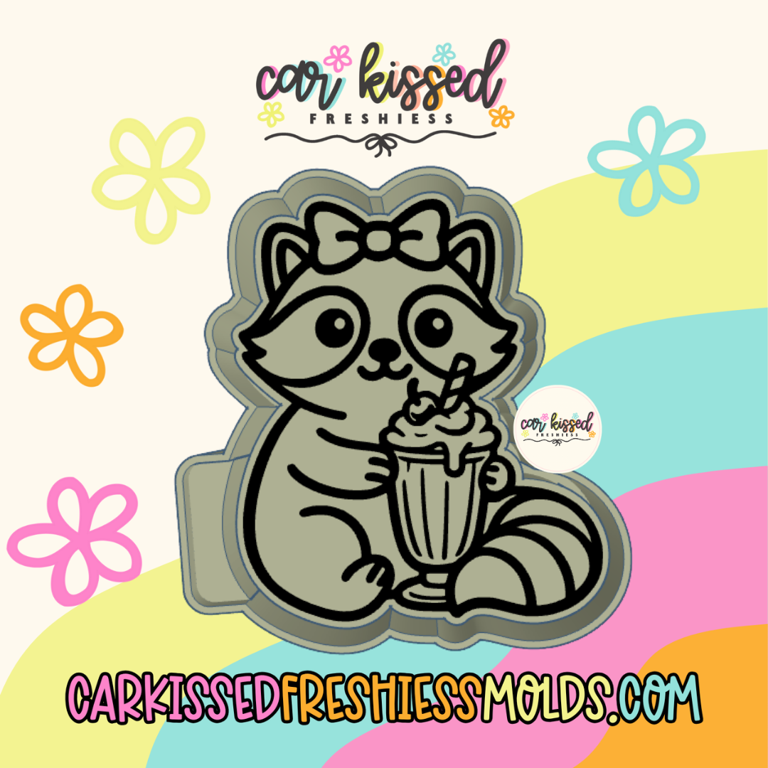 Raccoon Milkshake Silicone Mold