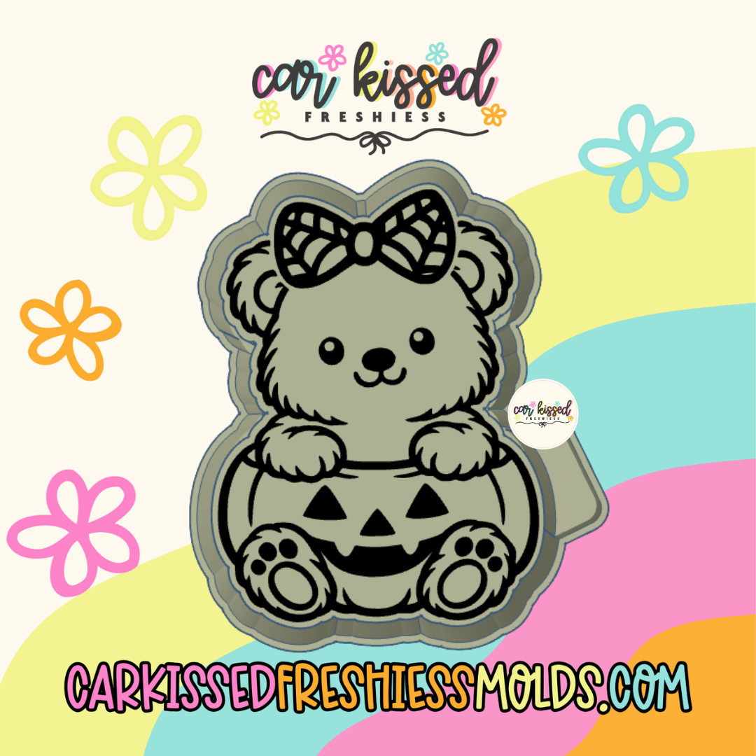 Bear in Pumpkin Silicone Mold