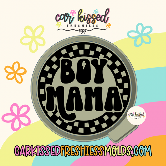 Boy Mama Checkered Silicone Mold