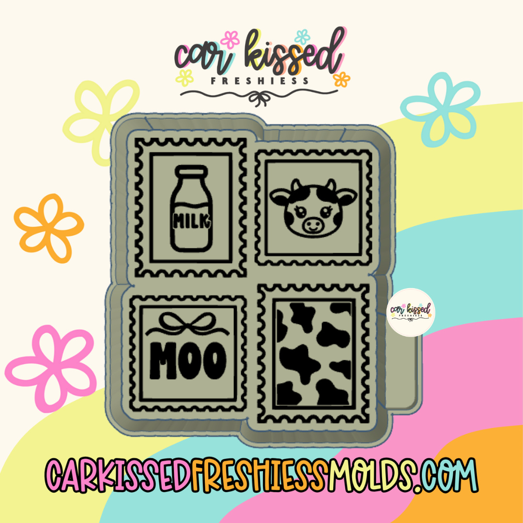 Dairy Cow Stamp Silicone Mold