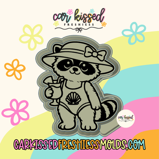 Summer Bikini Raccoon Silicone Mold