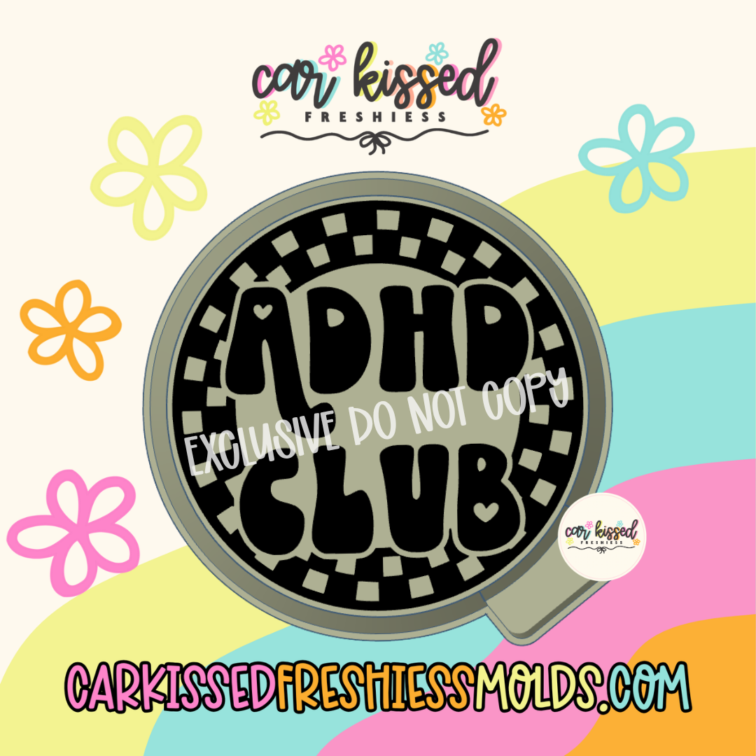Checkered ADHD Club EXCLUSIVE Silicone Mold